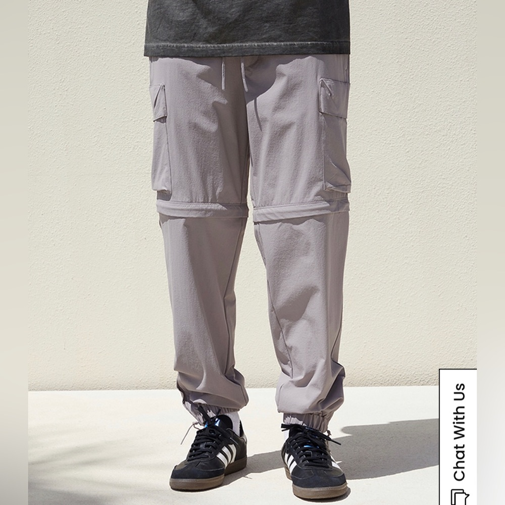 PacSun Gray Zip Off Performance Cargo Joggers size M